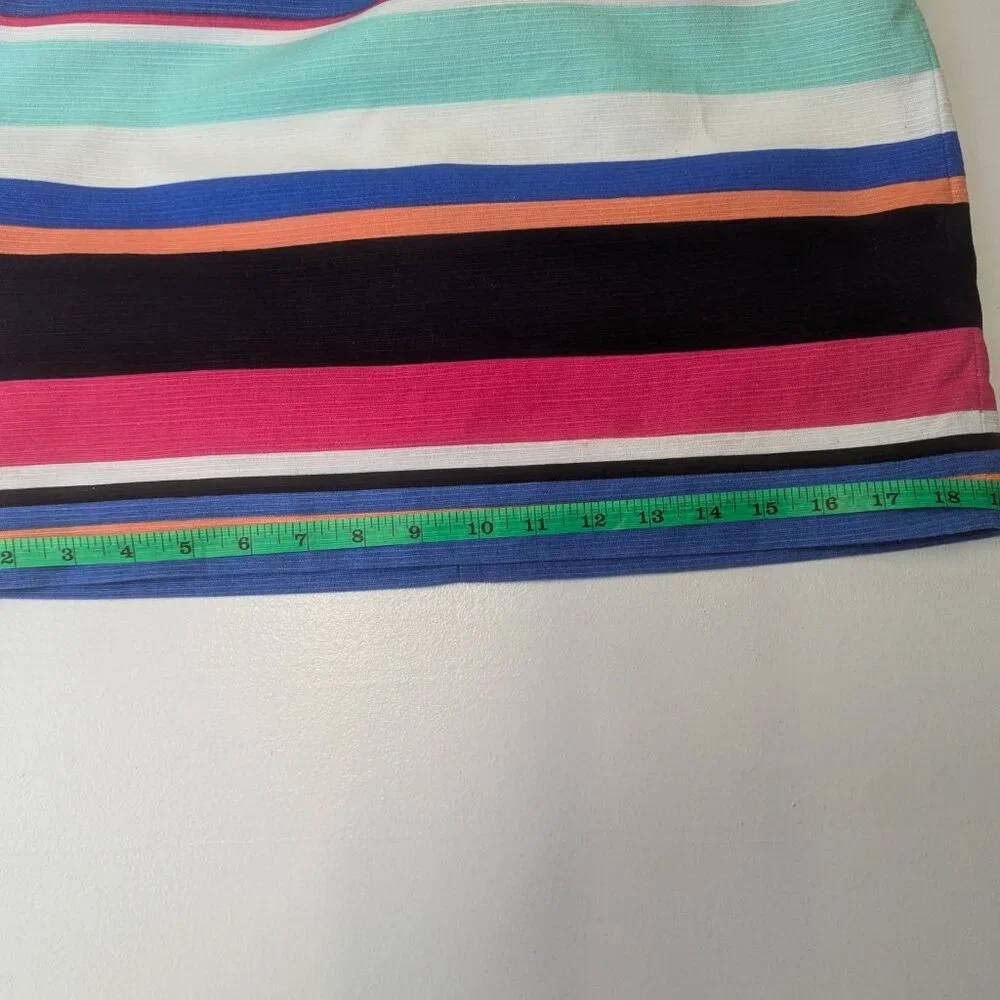 Kate Spade Tropical Stripe Mariam Dress, Fully Lined, Gold Zipper, Size 2